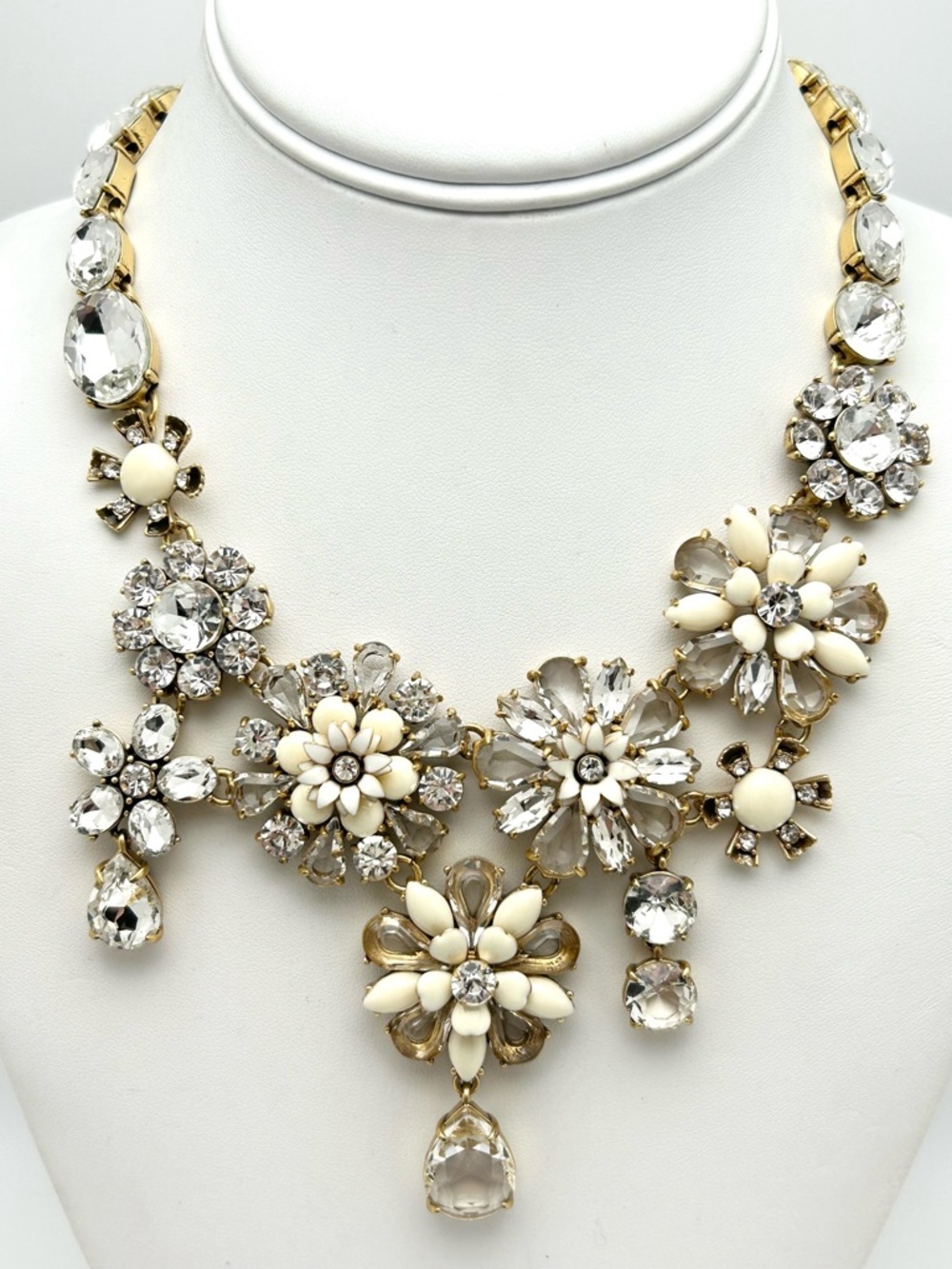 J. Crew Floral Bloom Bib Necklace